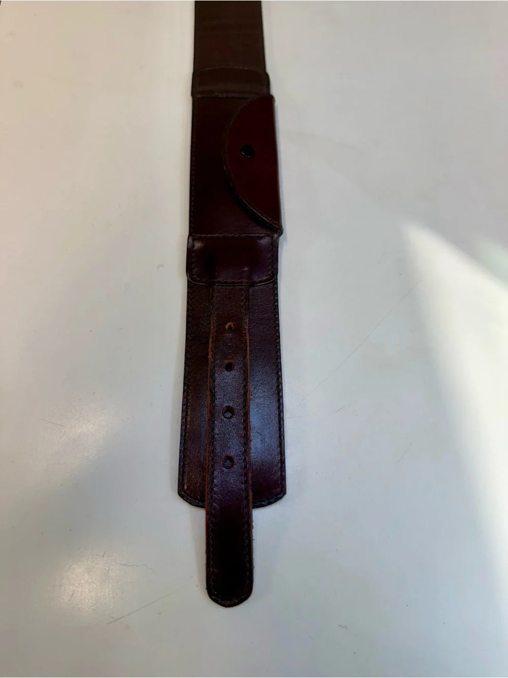 Designer Unisex Wide Leather Strap Bag Belt - Dark Burgundy.